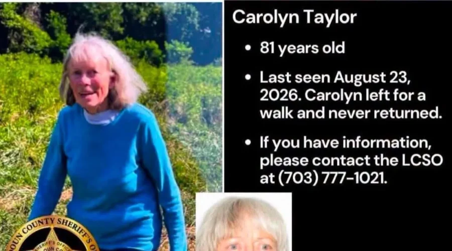 Volunteers and officials search rural roads near Lincoln, Virginia for missing 81-year-old Carolyn Taylor